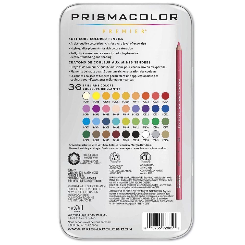 Prismacolor Premier Colouring Pencil Tin Of 36