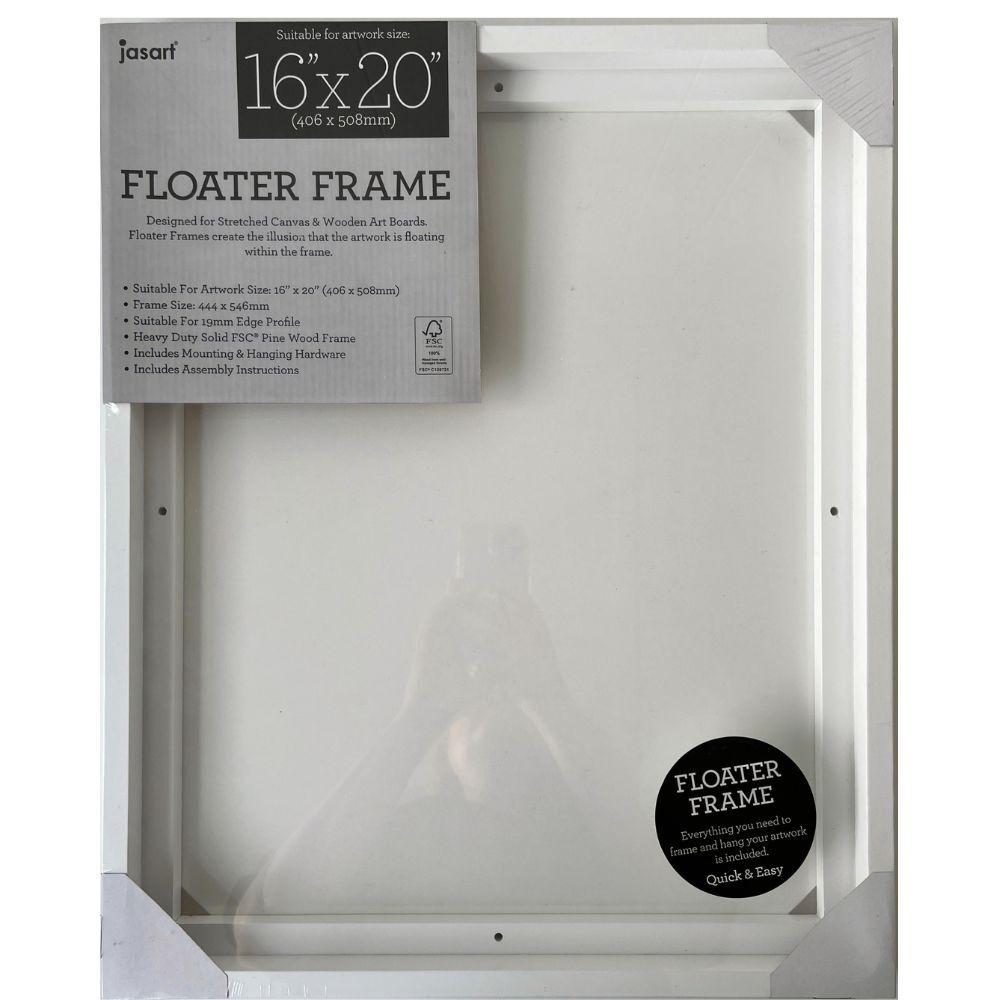 Jasart 16 x 20 Floating Frame Thin Edge Natural