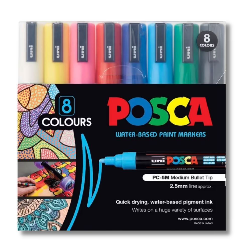  POSCA Colouring - PC-5M Full Spectrum Set of 16 - in