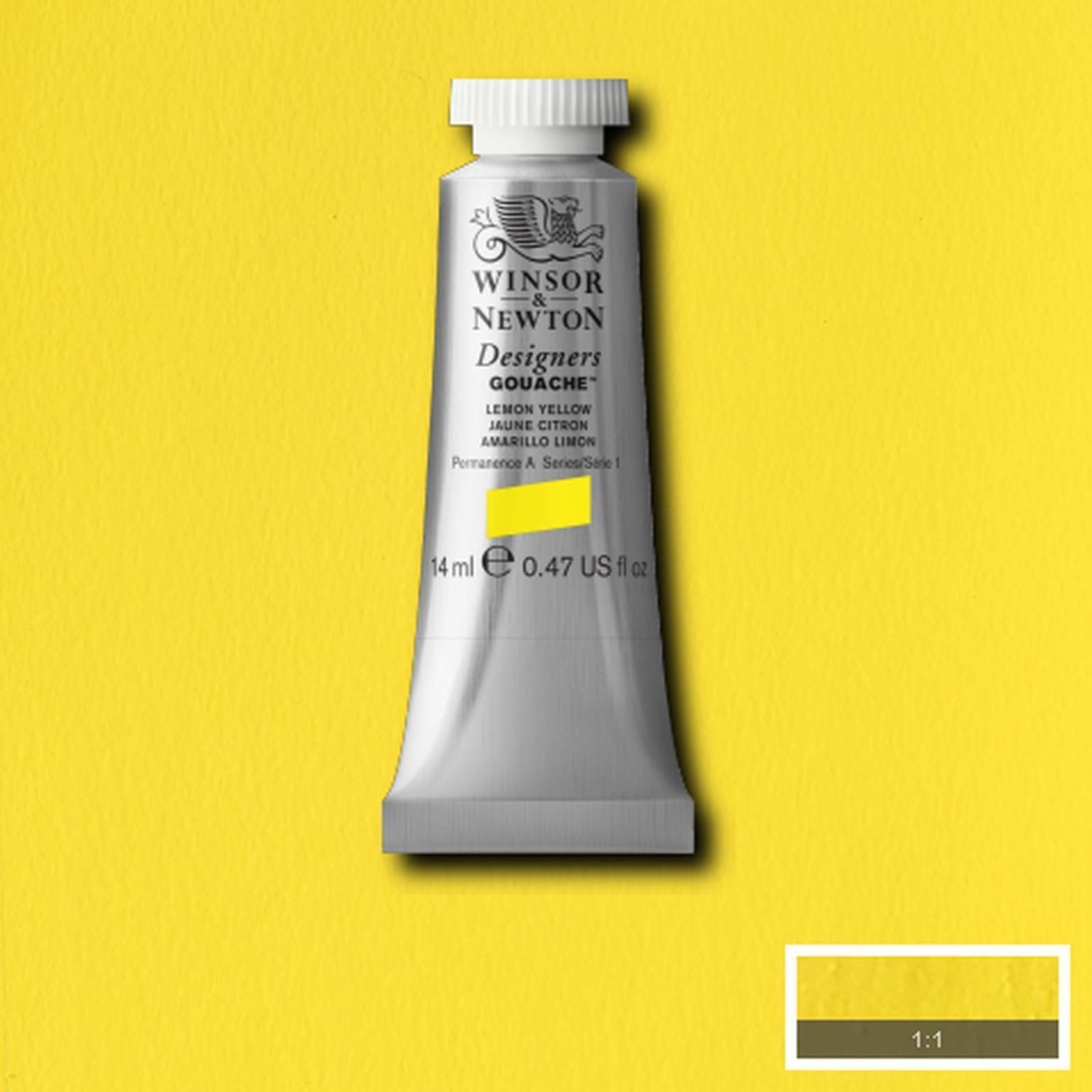 Winsor & Newton Designers' Gouache 14ml Lemon Yellow