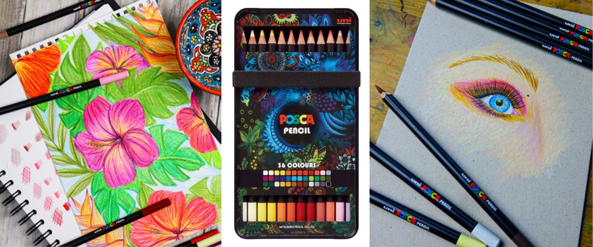  Posca Oil and Wax Coloring Pencils Art Set, 36 Prismacolor Colored  Pencils, Drawing Supplies, Color Pencils, Watercolor Pencils, Colored  Pencils for Adult Coloring, Book for Women or Men