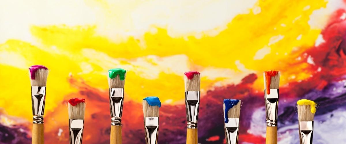 Acrylic Paint Brush Set 25pc - Golden Taklon Art Brushes for Acrylics,  Watercolor Painting Supplies, and Tempera - Synthetic Craft Paint Brush Kit