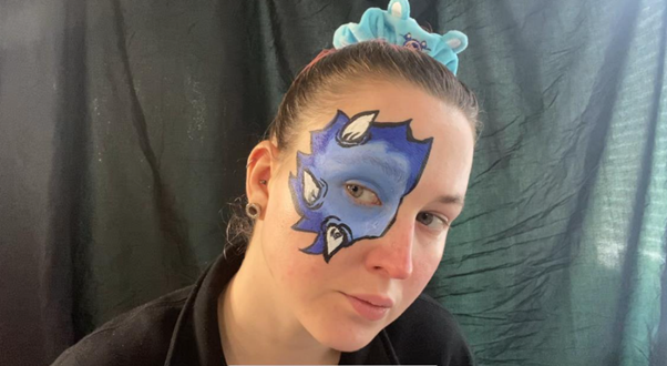 dragon face paint easy