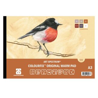 Art Spectrum Colourfix Original Medium Texture Pad A3 340gsm 12 Sheets - Warm Pad