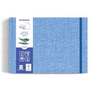 Art Spectrum Blue Linen Hard Cover Watercolour Landscape Journal A5 300gsm 16 Sheets - Cold Pressed