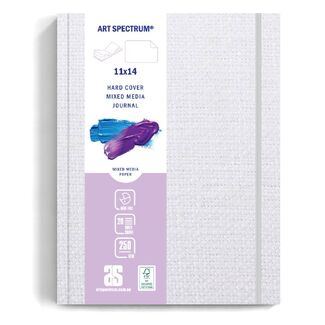 Art Spectrum Textured White Hard Cover Mixed Media Journal 11" x 14" 250gsm 20 Sheets