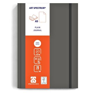 Art Spectrum Soft Cover Plain Journal A5 70gsm 192 Sheets - Dark Grey