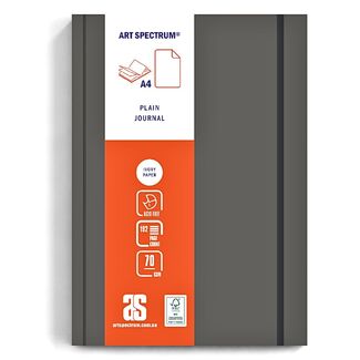 Art Spectrum Soft Cover Plain Journal A4 70gsm 192 Sheets - Dark Grey