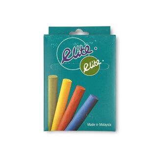 Elite Dustless Chalk - 12 Asst Colours