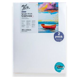 Mont Marte Signature Canvas Single Thick 30 x 40cm - 2 Pack