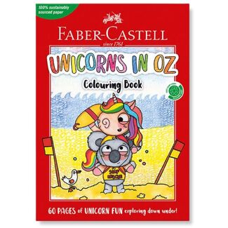 Faber Castell Colouring Book 60 Pages - Unicorns in Oz