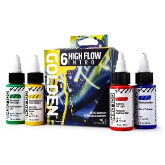 Golden High Flow Acrylic Paint Intro Set 6pc