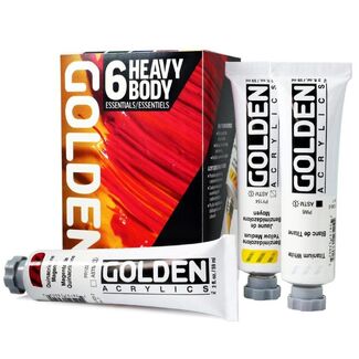 Golden Heavy Body Acrylic Paint Essentials Set 6pc