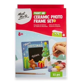 Mont Marte Paint Me Ceramic Photo Frame 11pc - Christmas Tree