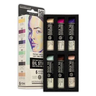 Sennelier Oil Stick Mini 6pc Set - Portrait Light Tones