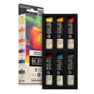 Sennelier Oil Stick Mini 6pc Set - Bicoloured Apple