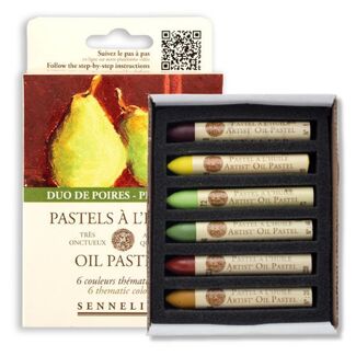 Sennelier Oil Pastel 6pc Set - Pears