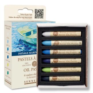 Sennelier Oil Pastel 6pc Set - Seascape