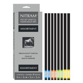 Nitram Assorted Charcoal Pack of 8