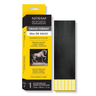 Nitram Bloc de Saule Charcoal Soft Rectangle 150 x 46 x 15mm