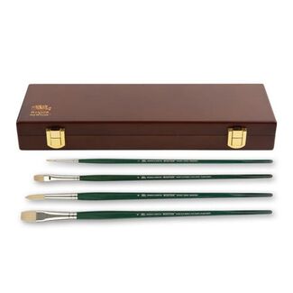 Winsor & Newton Heritage Winton Oil Brush Wooden Box Set