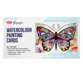 Jasart Voyager Watercolour Painting Card Set 12 Half Pan - 280mm x 148mm