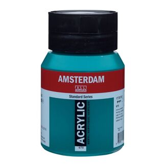 Amsterdam Acrylic Paint 500ml Bottle - Phthalo Green