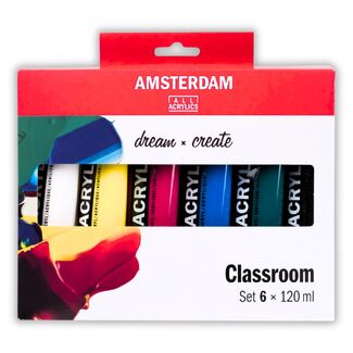 Amsterdam Acrylic Paint Classroom Set 6 x 120 ml