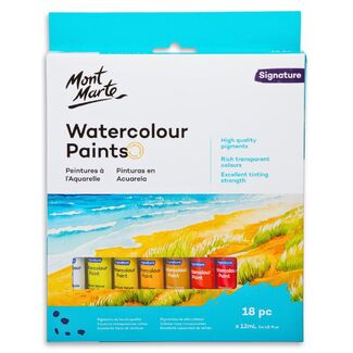 Mont Marte Watercolour Paint Set 18pc x 12ml