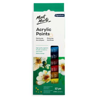 Mont Marte Signature Acrylic Paint Set 12pc x 8ml