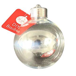 Portacraft DIY Clear Plastic Bauble - 10cm